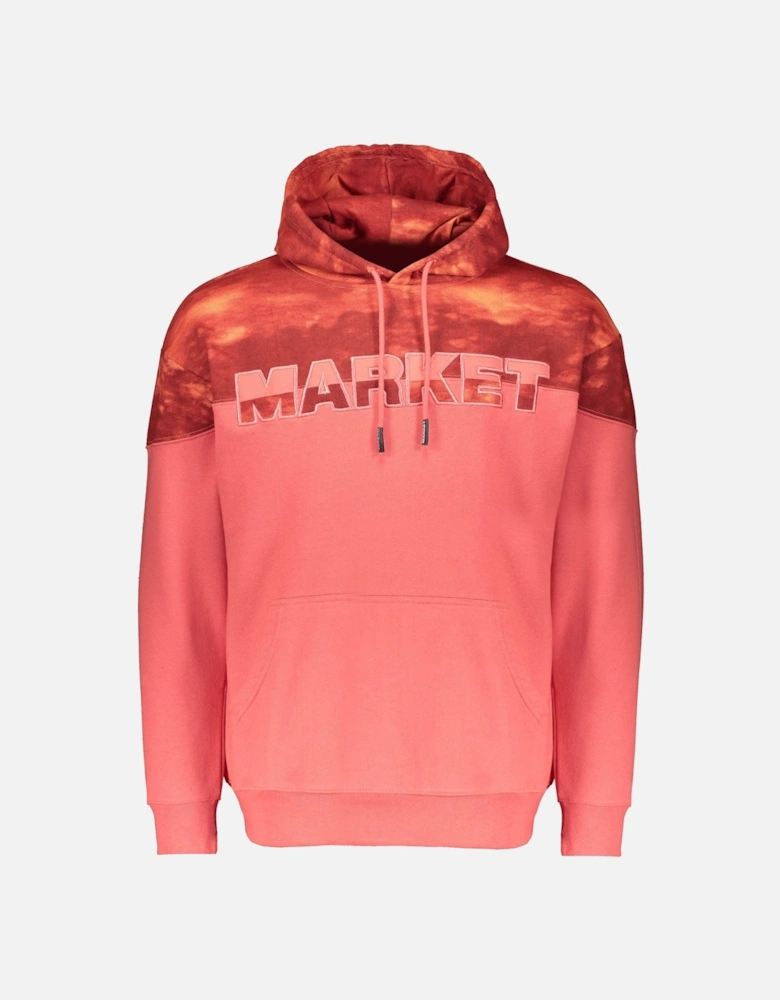 Split Tie Dye Hoody - Red