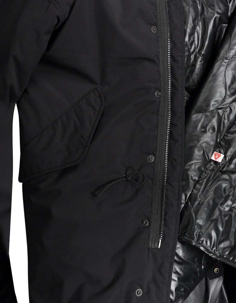 Shell Parka Coat - Black