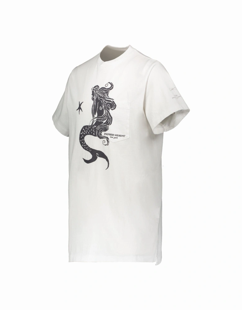 Mermaid Pocket Tee - White