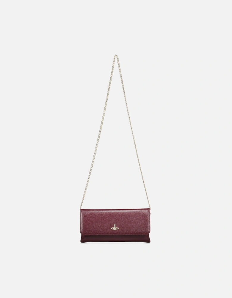 Victoria Clutch Flap Bag - Burgundy