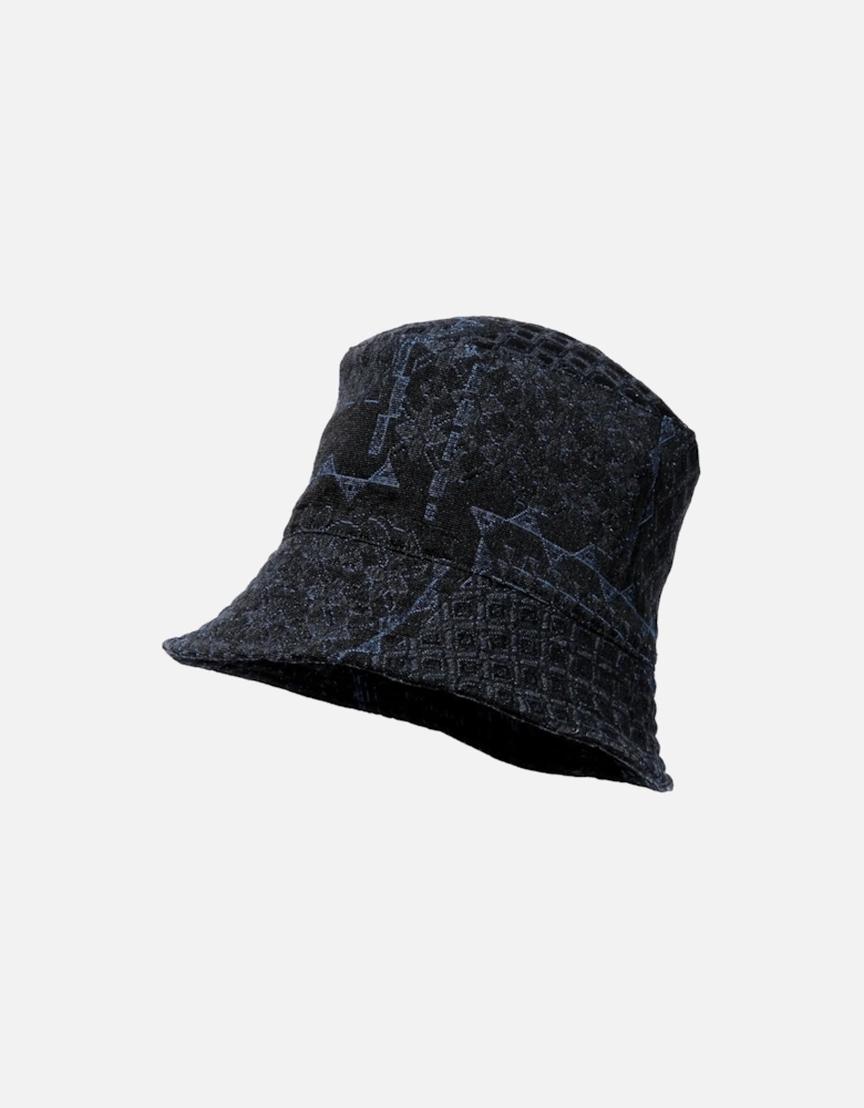 Jacquard Bucket Hat - Black-Navy