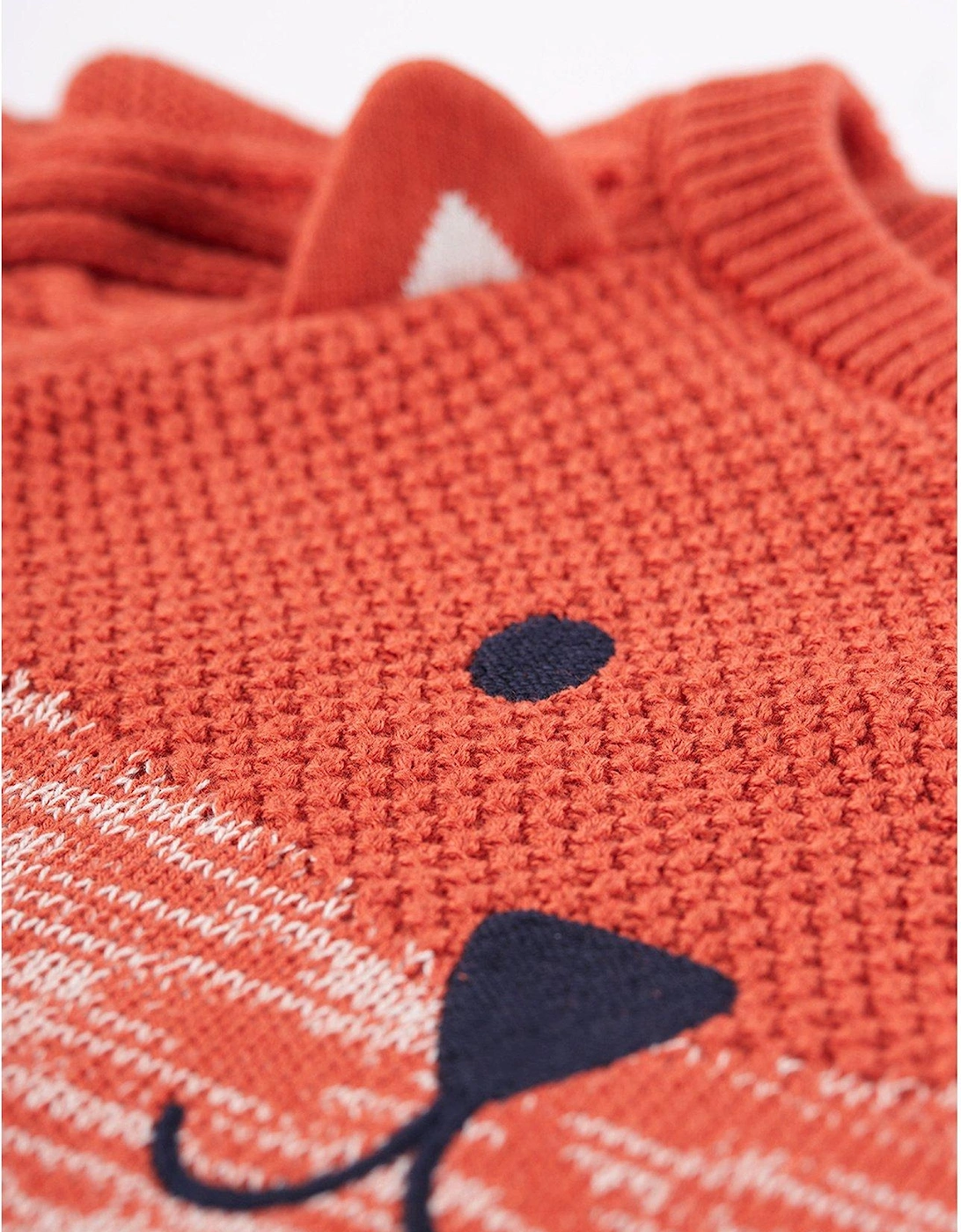 Boys Caleb Character Knit Jumper - Orange