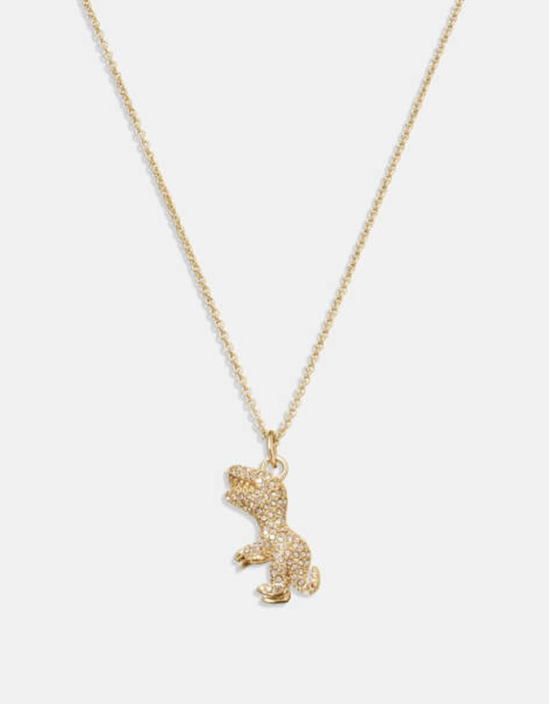 Rexy Pendant Crystal and Gold-Tone Necklace