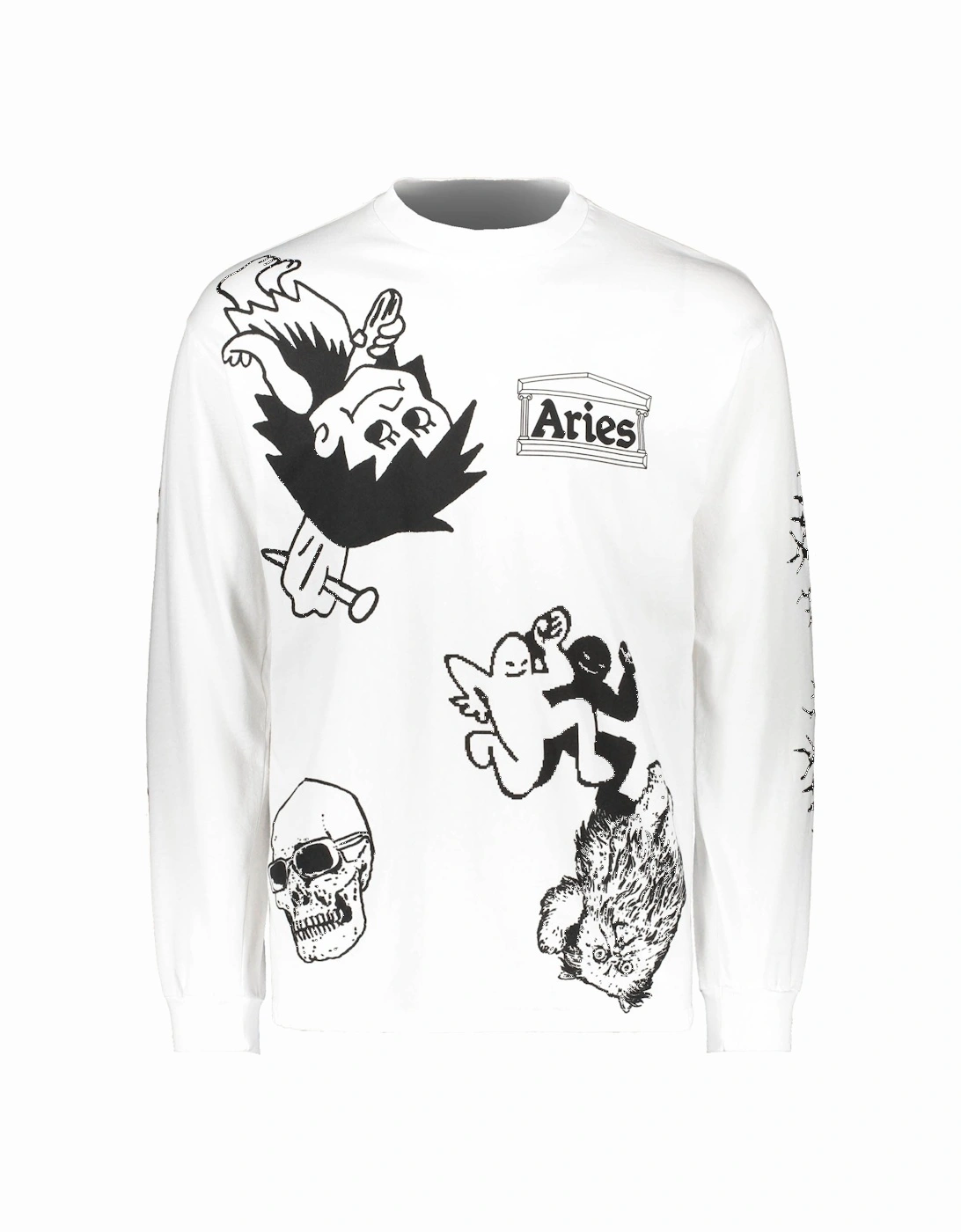 Graphic Mashup Long Sleeve T-Shirt - White, 4 of 3