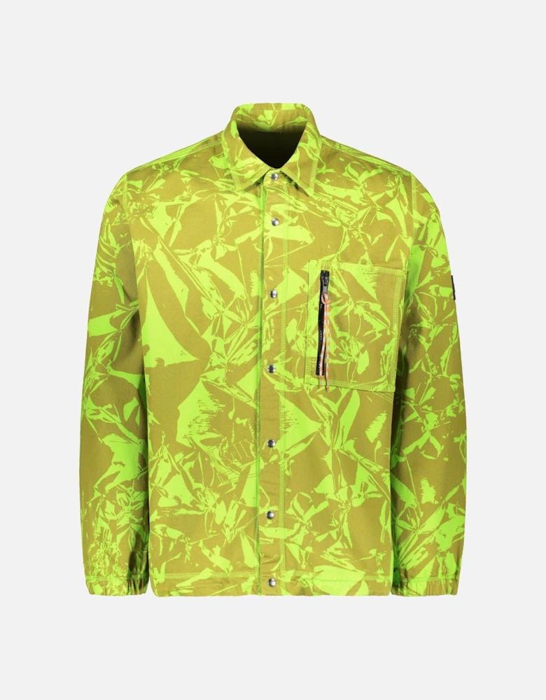 Crinkle Camo Shirt - Lime
