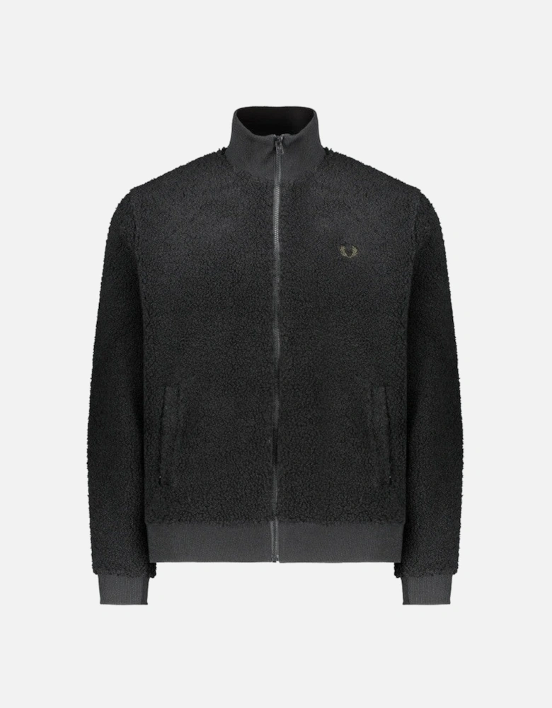 Borg Fleece Track Jacket - Black