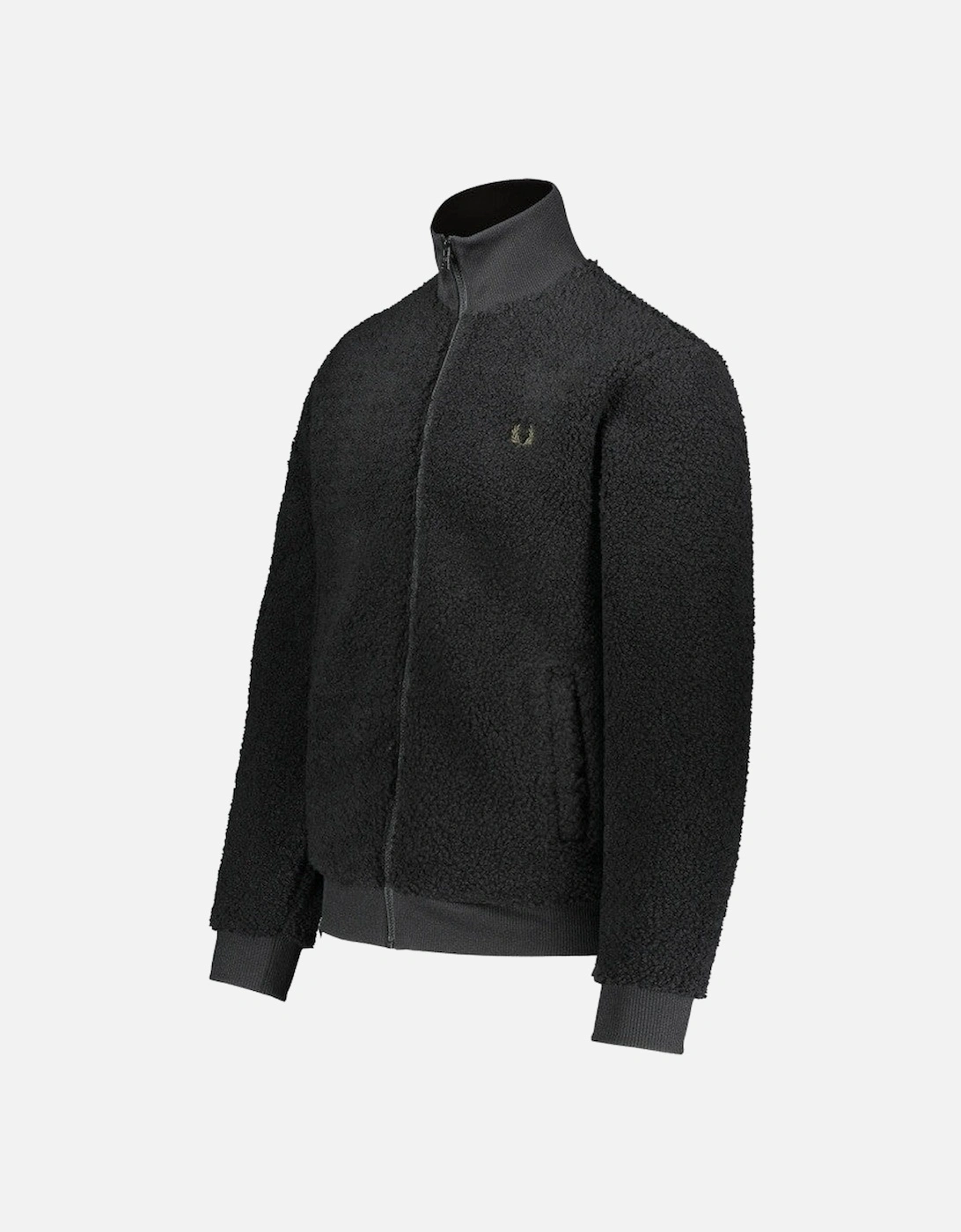 Borg Fleece Track Jacket - Black