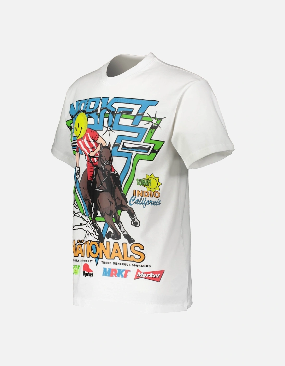 Smiley Polo Horserace T-Shirt - White or Black