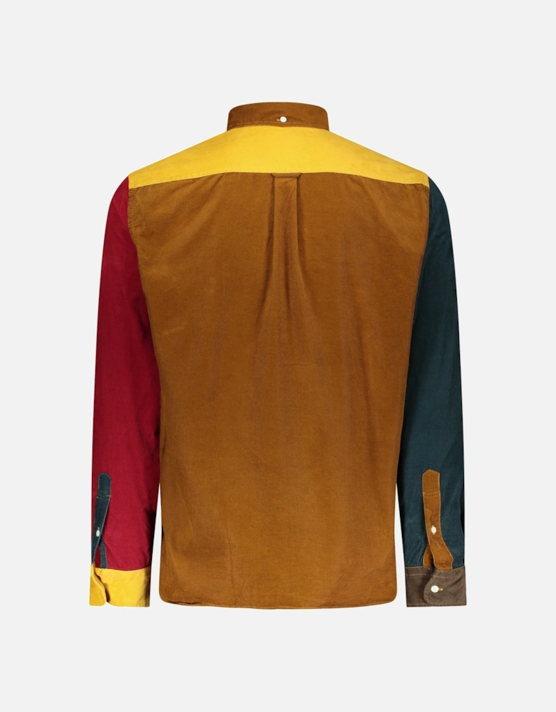 Golden Brown Corduroy Collar Shirt