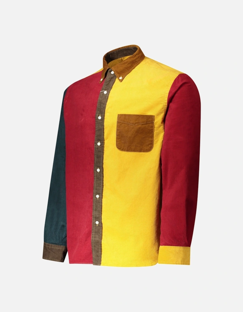 Golden Brown Corduroy Collar Shirt