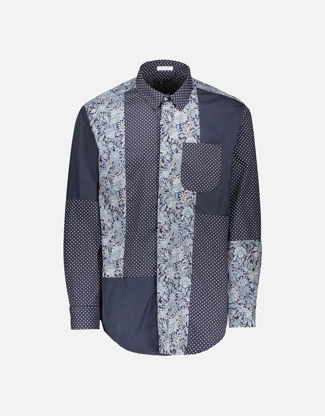 Cotton Big Polka Dot Shirt - Navy, 4 of 3