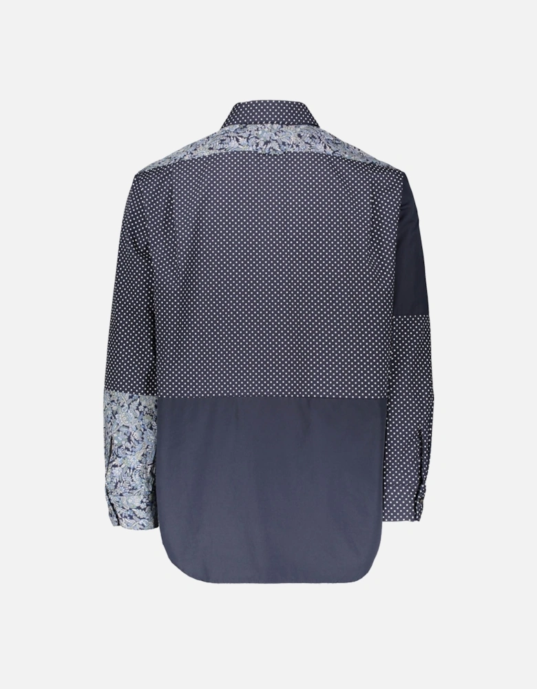 Cotton Big Polka Dot Shirt - Navy