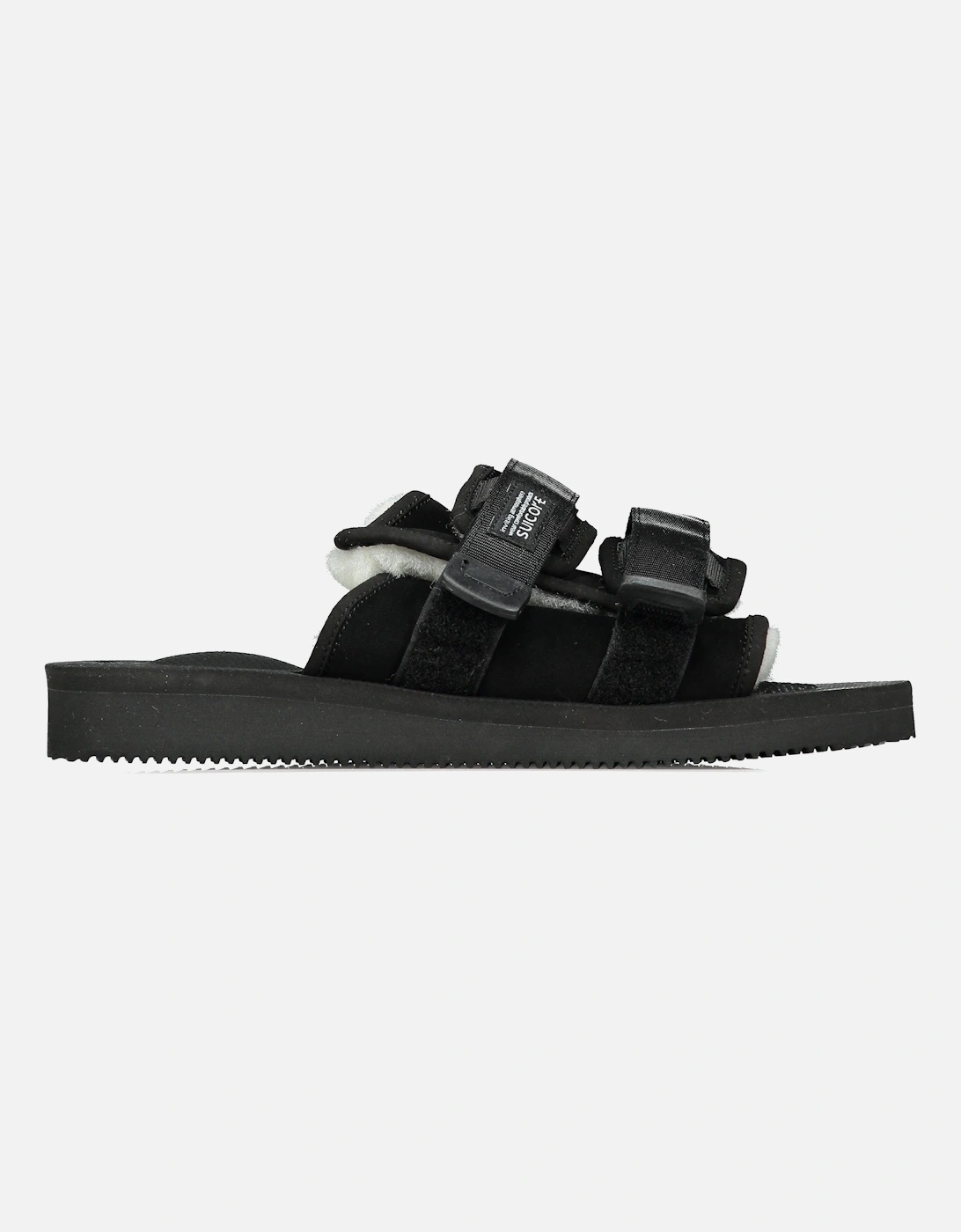MOTO-Mab Cow Suede Sandals - Black, 5 of 4