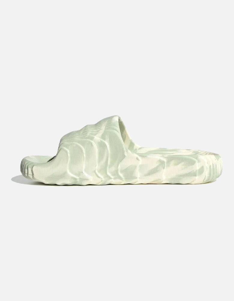 Adilettes 22 Sliders - Cream White/Green