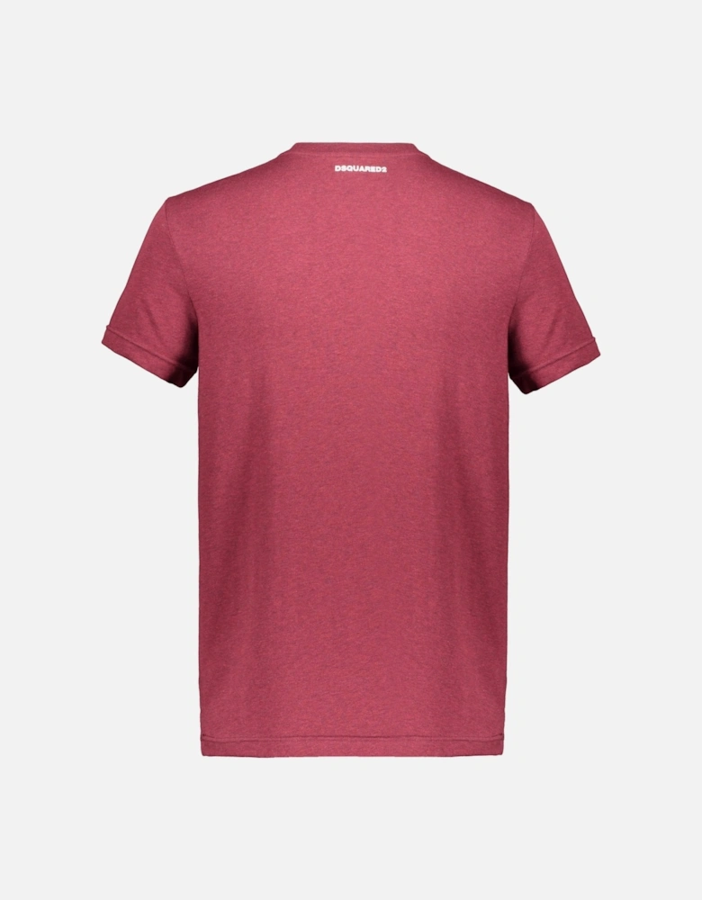 Round Neck T-Shirt - Burgundy