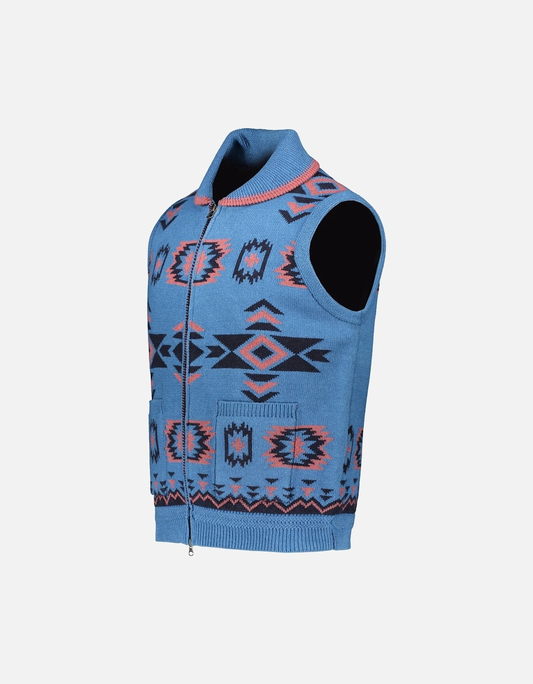 Heavy Knit Indigo Vest - Blue