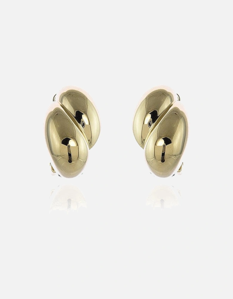 Cachet Laine Polished Clip On Earrings 18ct Gold Plated