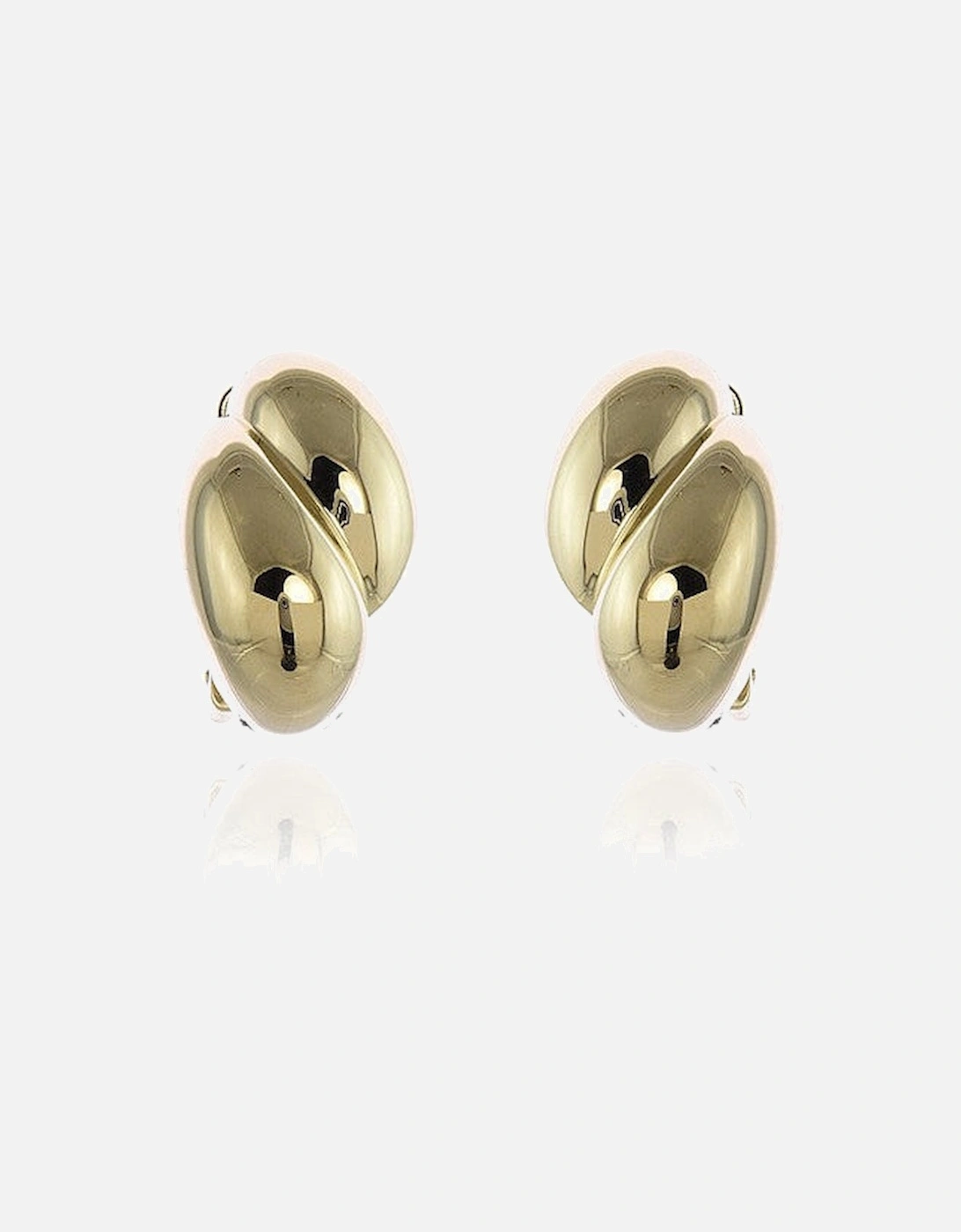 Cachet Laine Polished Clip On Earrings 18ct Gold Plated, 4 of 3
