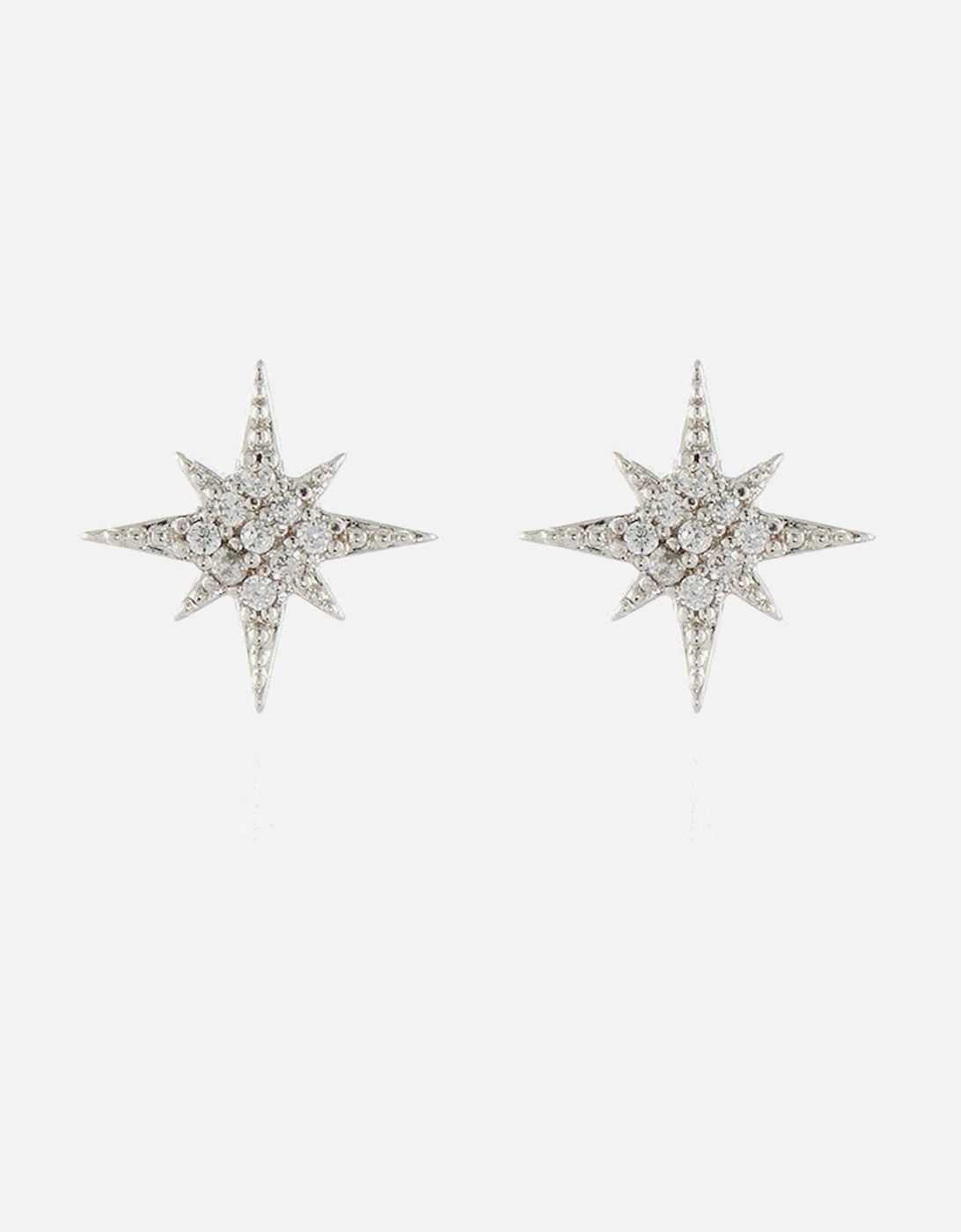 Cachet North Star stud Earrings plated in Rhodium, 4 of 3