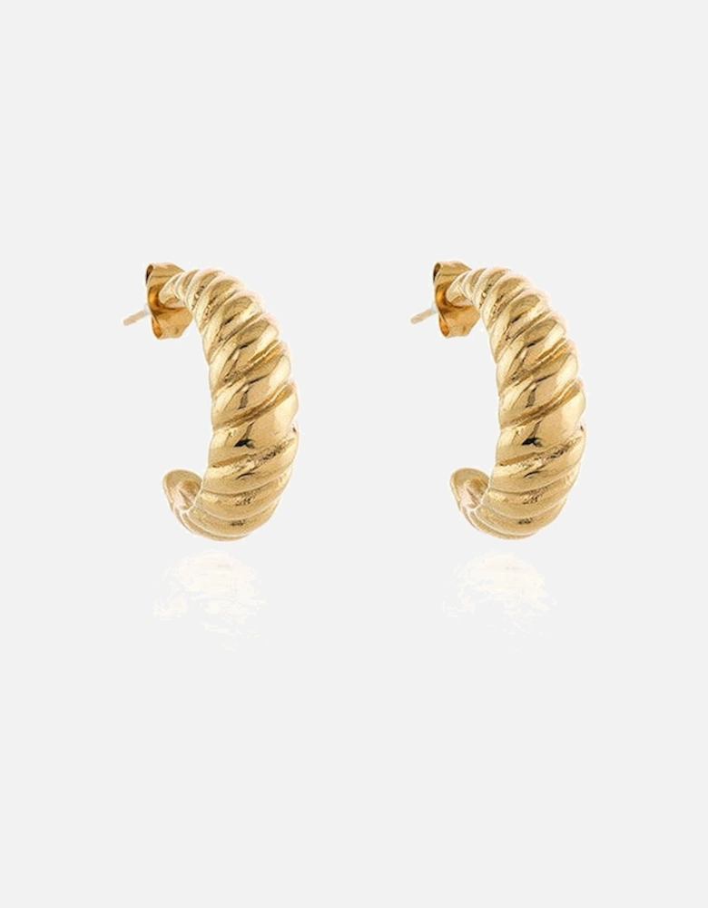 Cachet Tetsu Hoop Earrings plated in Gold