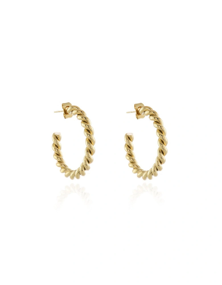 Cachet Melia Hoop Earrings plated in Gold