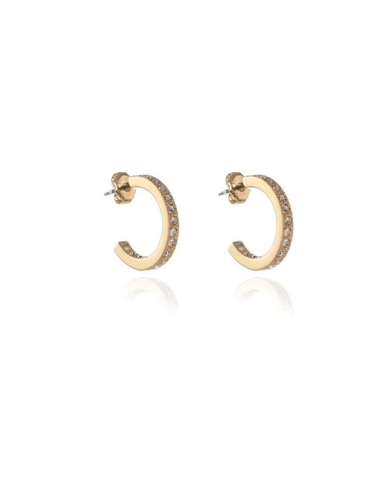 Saga 18mm Gold Hoop Earrings