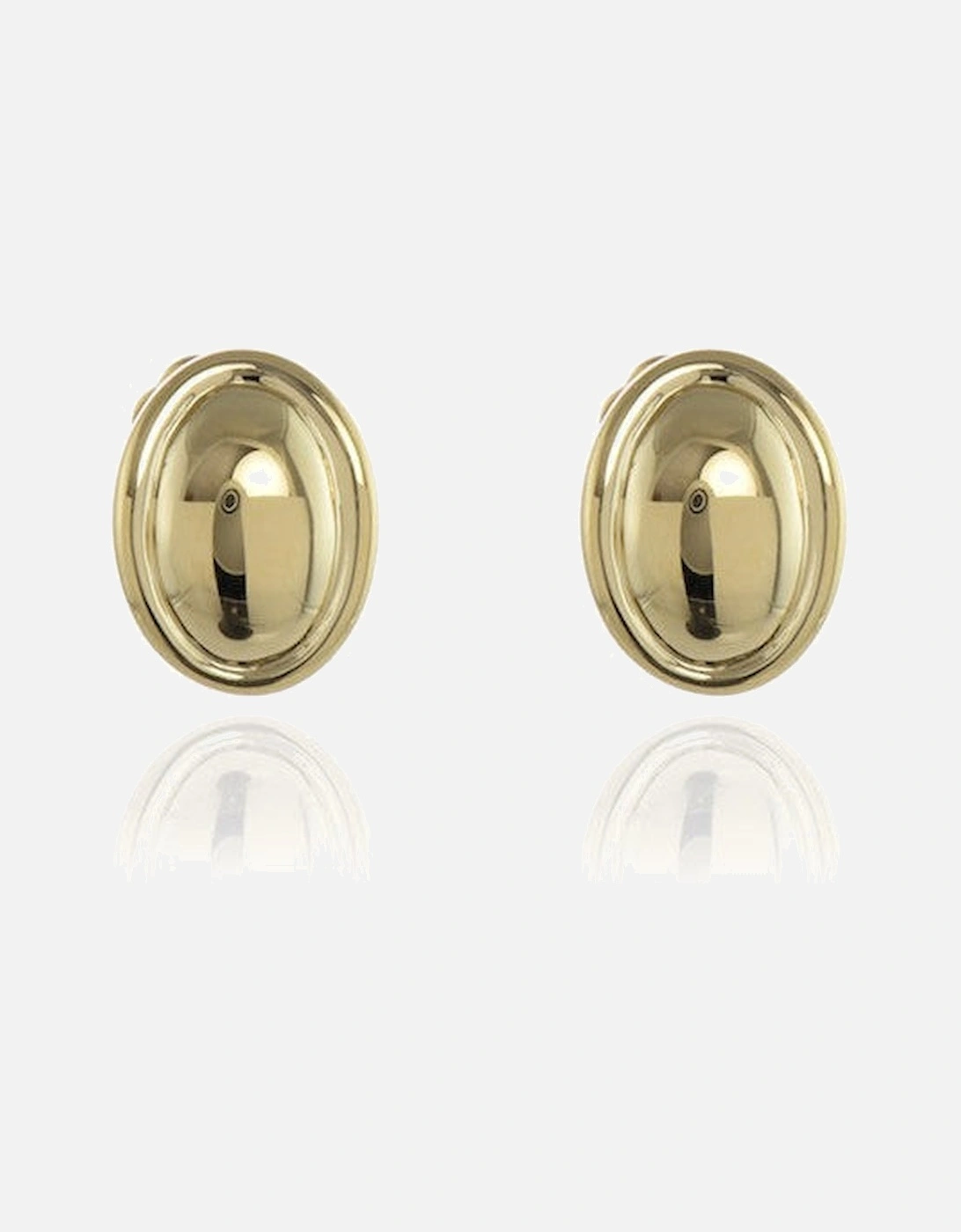 Cachet Vega Polished Clip-On Earrings 18ct Gold Plated, 3 of 2