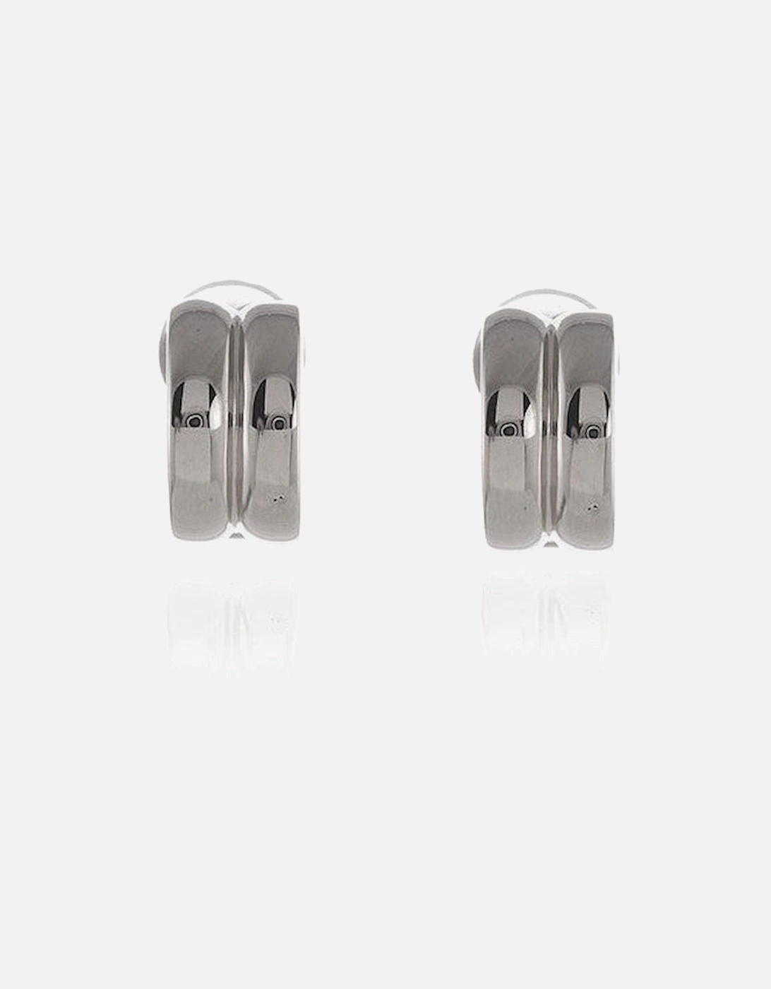 Cachet Suzy Polished Clip-On Earrings Platinum Plated, 4 of 3