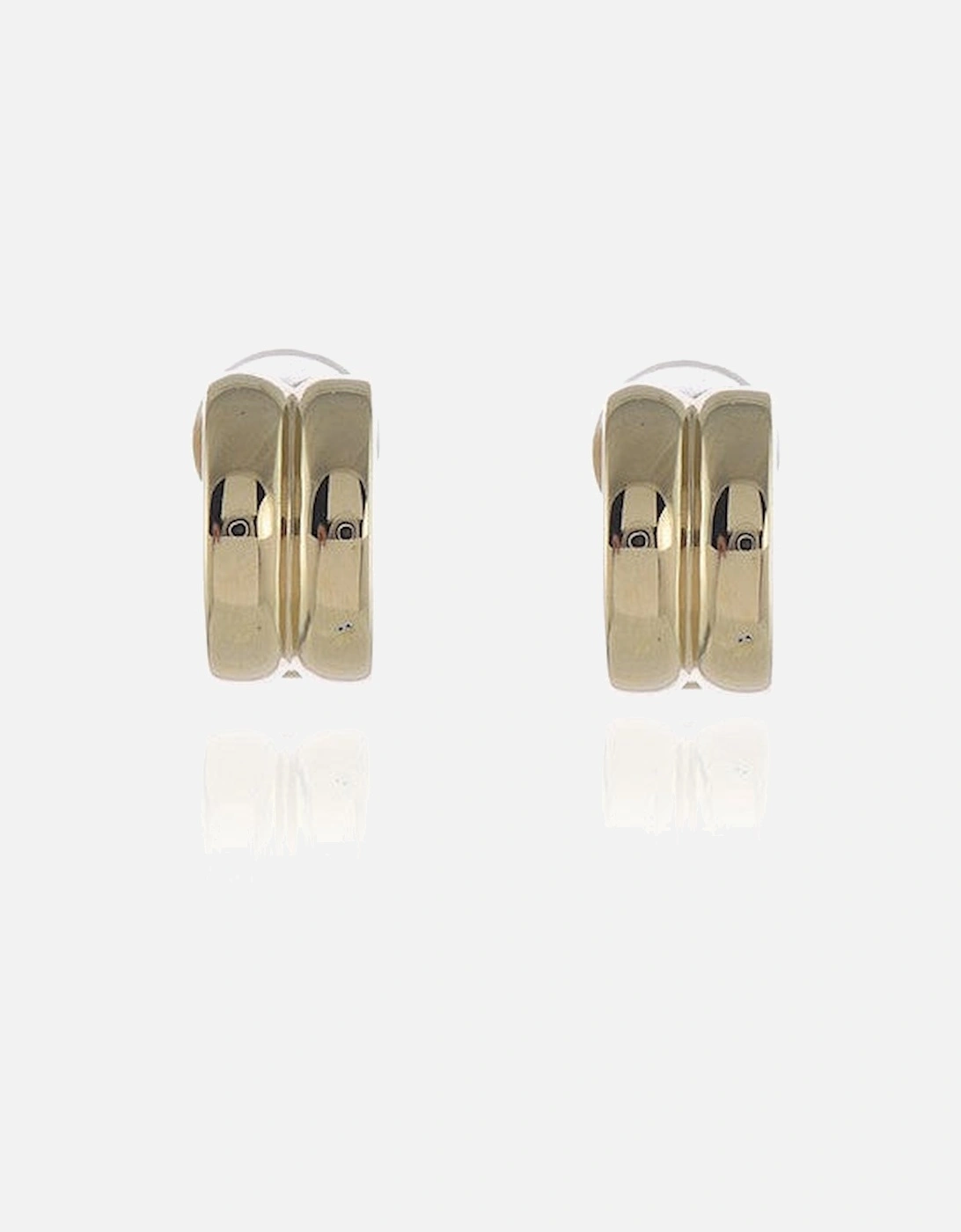 Cachet Suzy Polished Clip-On Earrings 18ct Gold Plated, 4 of 3
