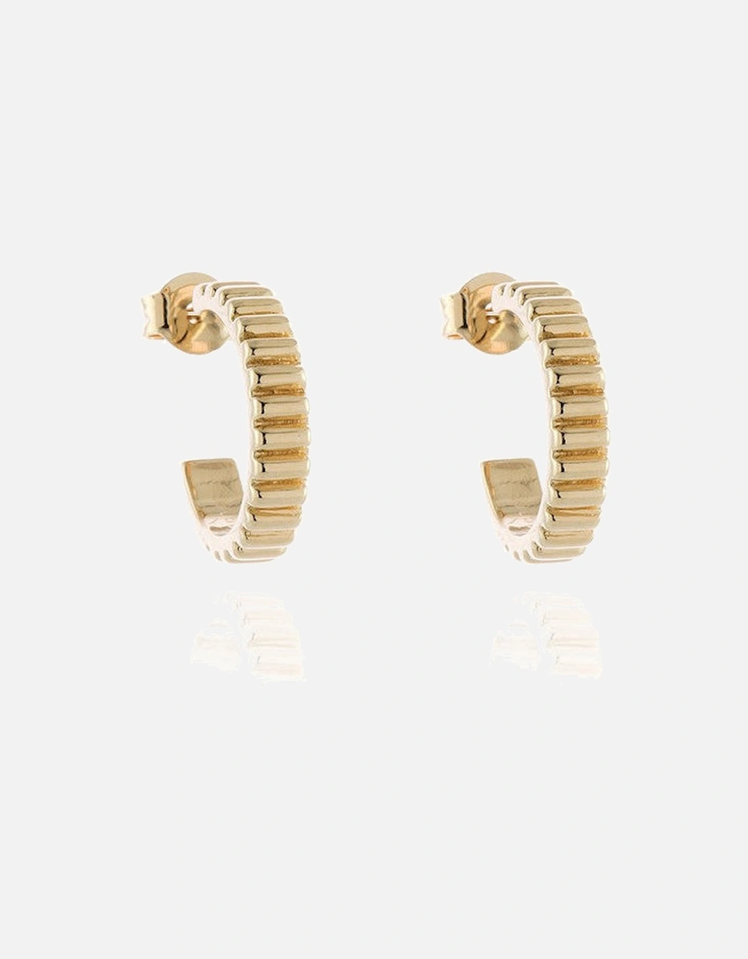 Cachet Ricci 15mm Hoop Earrings 18ct Gold Plated, 4 of 3