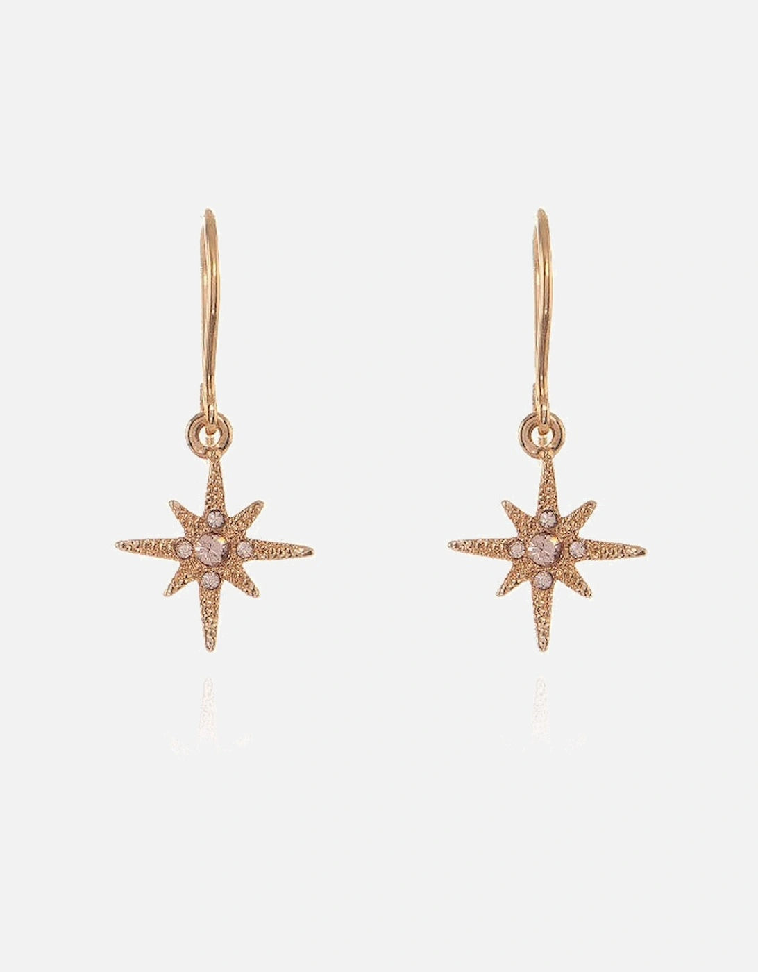 Cachet North Star Earrings 18ct Rose Gold Plated, 4 of 3
