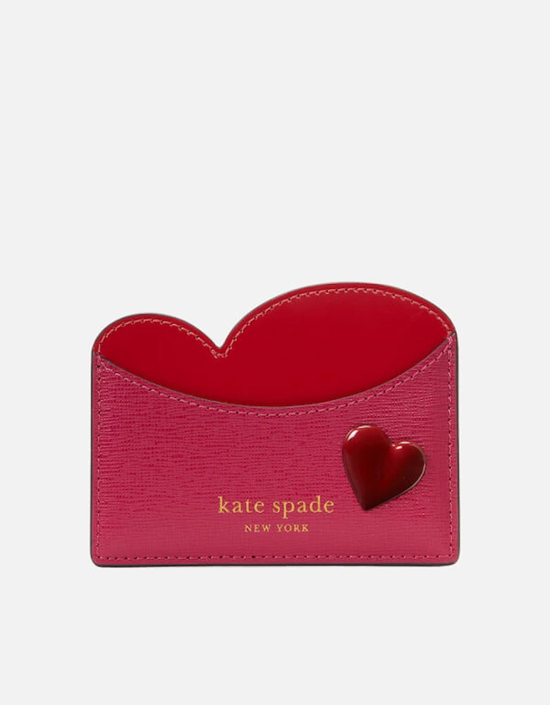 New York Heart Coated Leather Cardholder