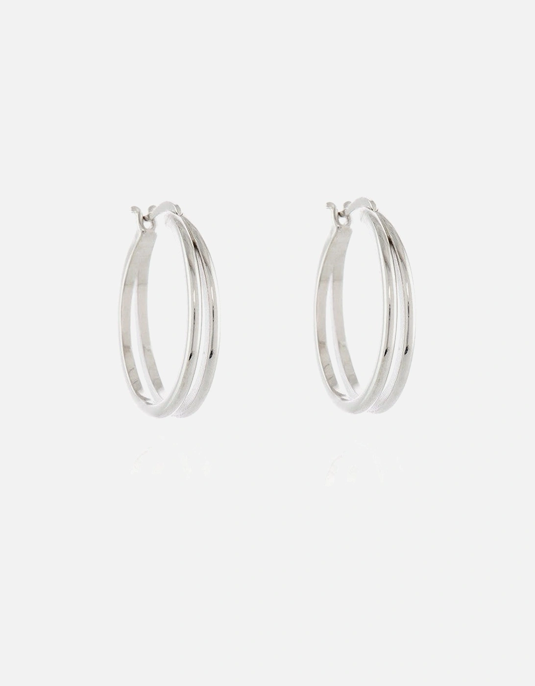 Cachet Lana 25mm Hoop Earrings Platinum Plated, 4 of 3