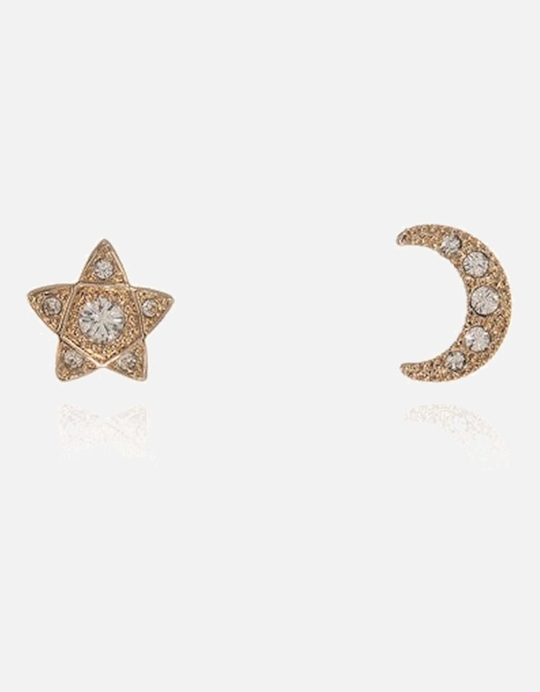 Cachet Lunar Star Earrings 18ct Gold Plated