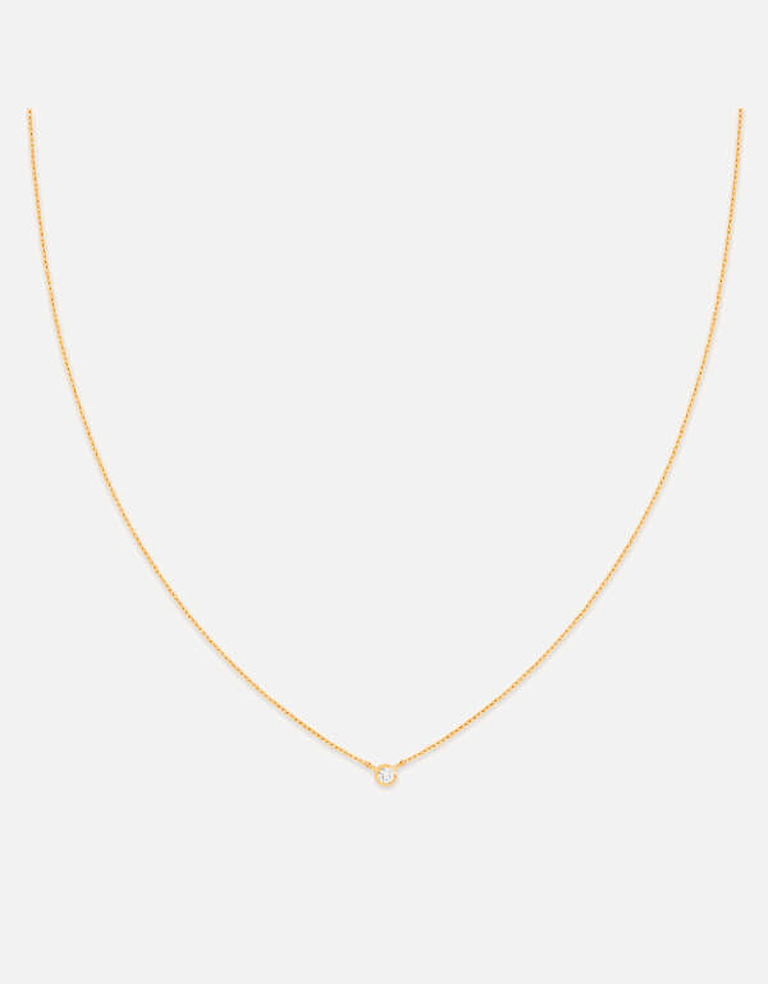 Bezel 18-Karat Gold-Plated Necklace, 2 of 1