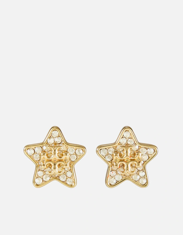 Kira Pave Star Gold-Plated Stud Earrings