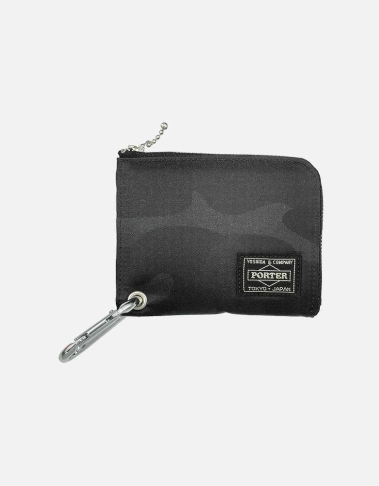 Porter Yoshida Bill Woodland Camo Wallet - Black