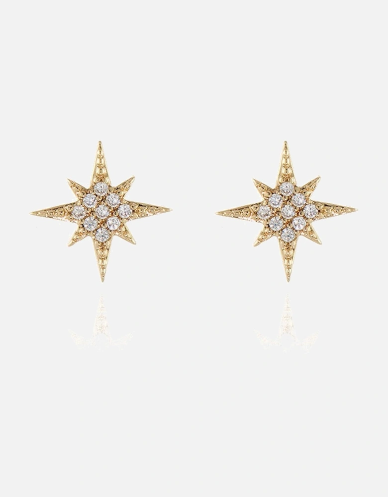 Cachet North Star stud Earrings plated in Gold