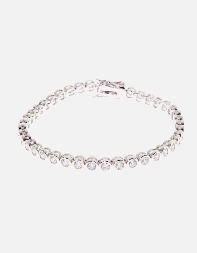 Cachet Dawn Tennis bracelet CZ, Rhodium plated