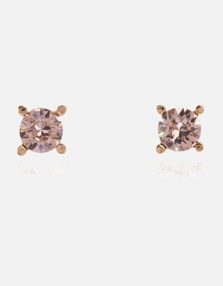 Cachet Laine 6mm Stud Earrings Vintage Rose Crystal 18ct Gold Plated