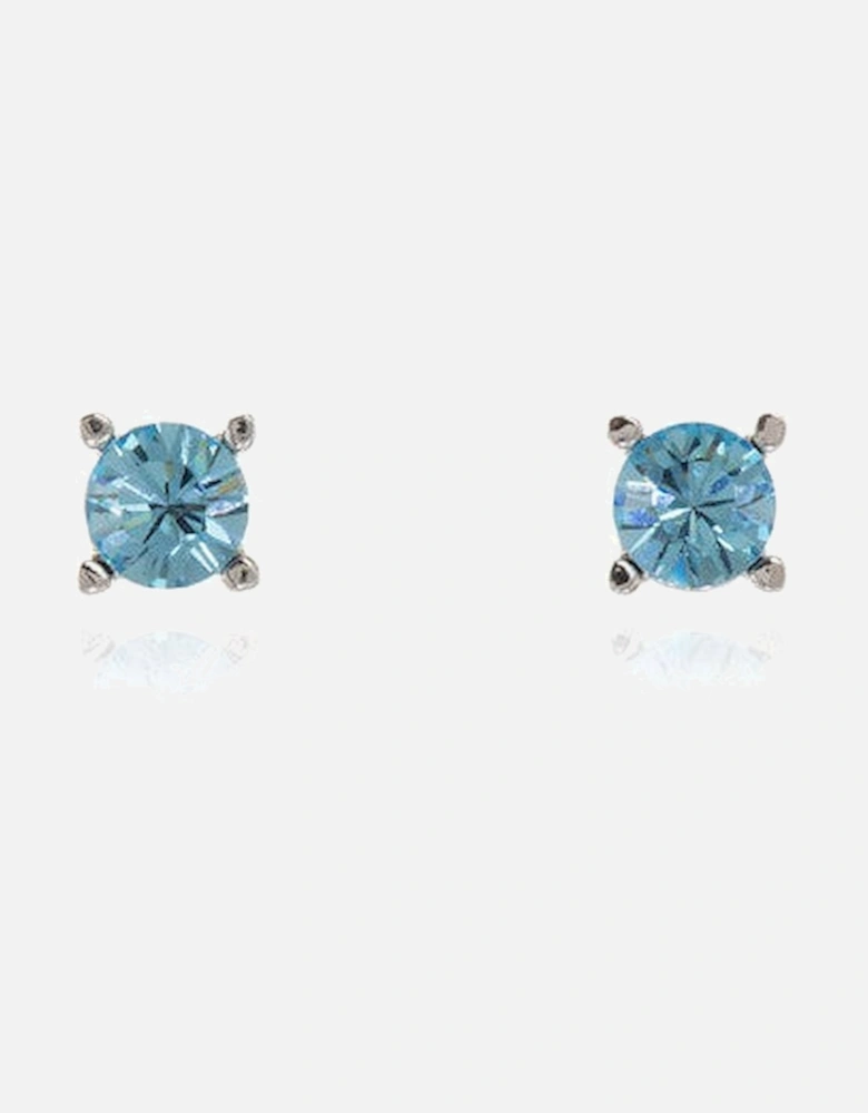 Laine 6mm Aquamarine Silver Earrings