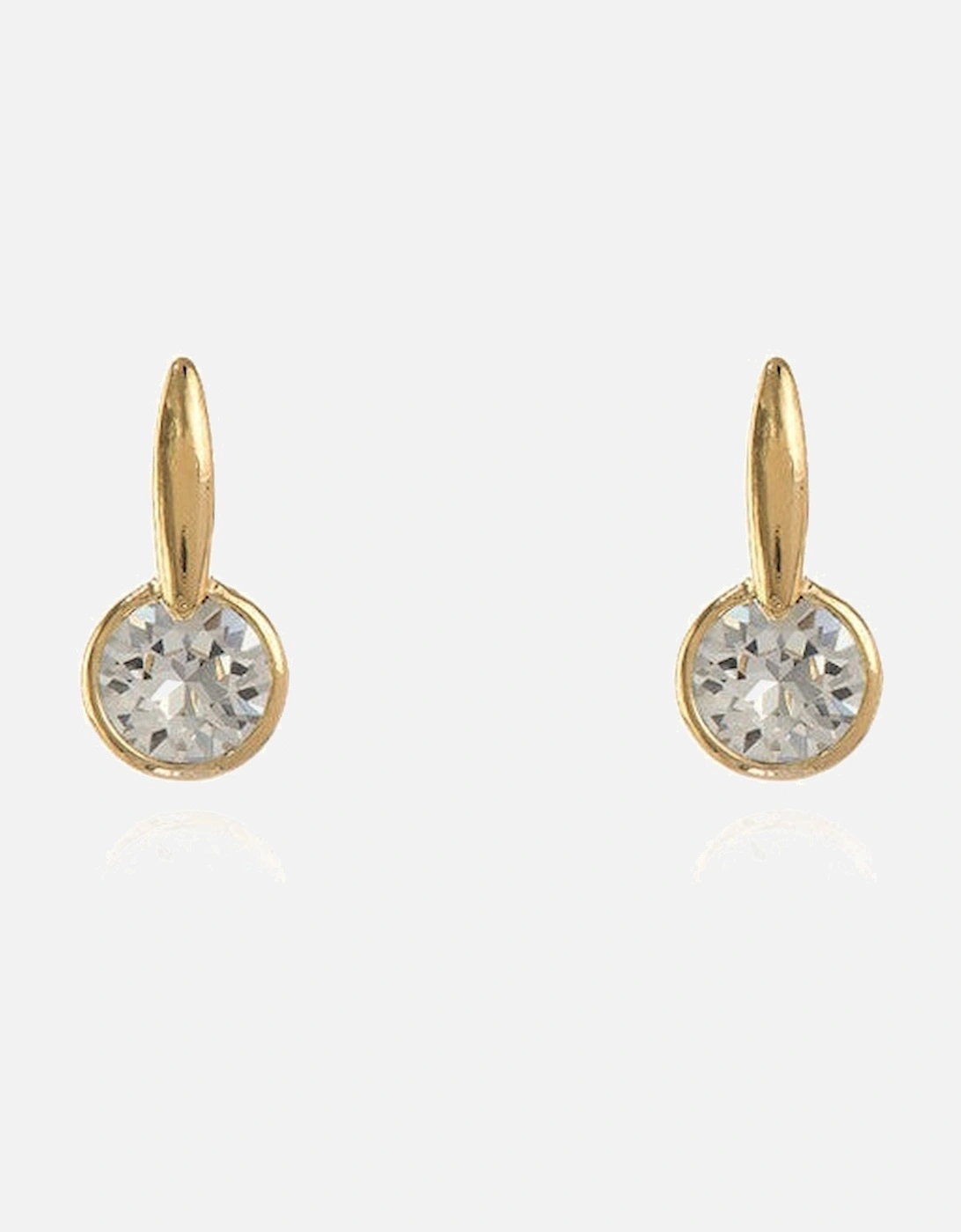 Cachet Lara Simple Stud Earrings 18ct Gold Plated, 4 of 3