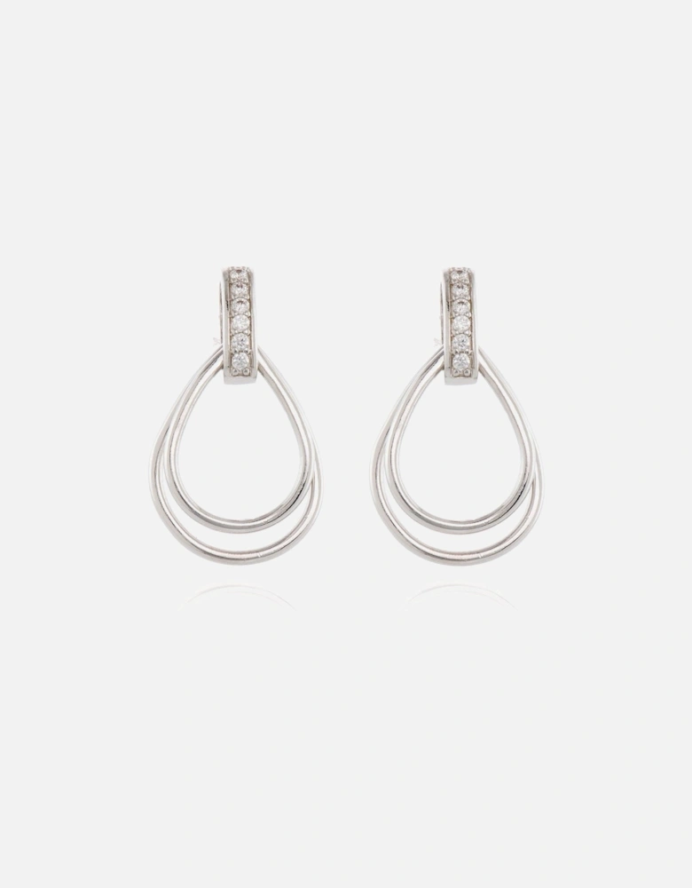 Cachet Qiao Drop Earrings Platinum Plated