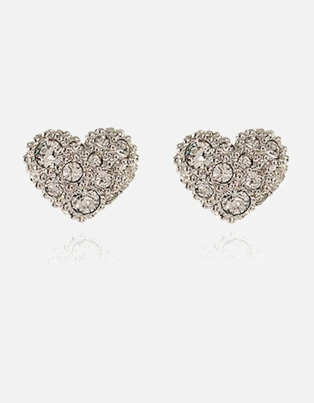 Cachet Pom Pom Heart Earrings Platinum Plated, 4 of 3