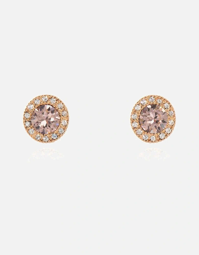 Cachet Chickle Stud Earrings Vintage Rose Crystal 18ct Rose Gold Plated