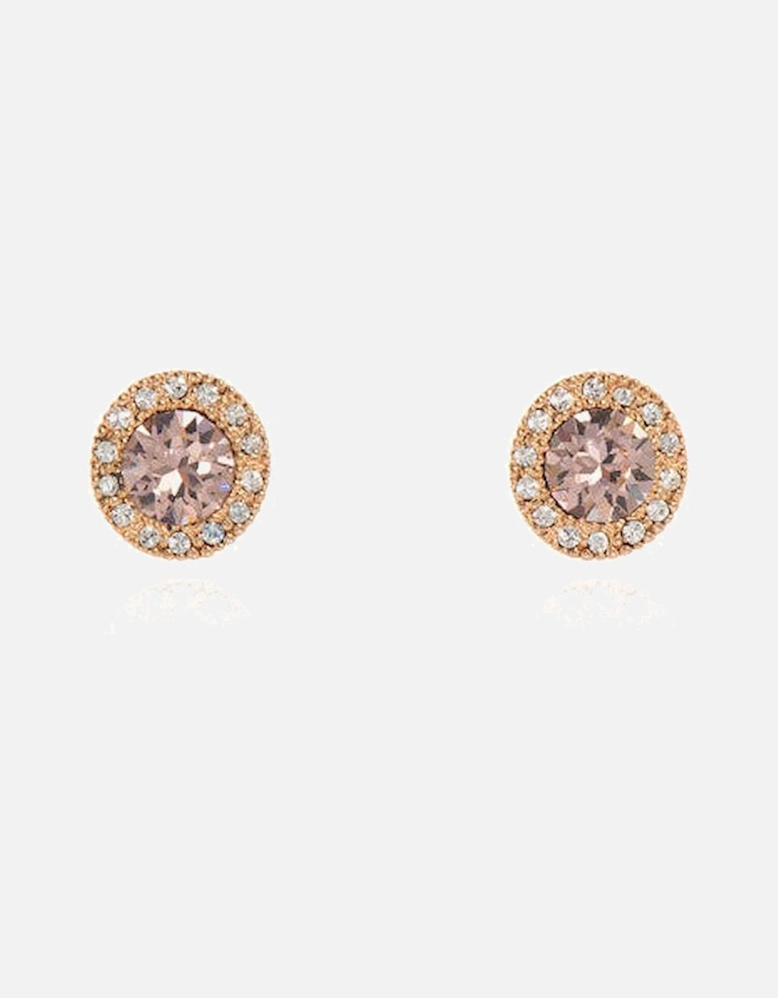 Cachet Chickle Stud Earrings Vintage Rose Crystal 18ct Rose Gold Plated, 5 of 4