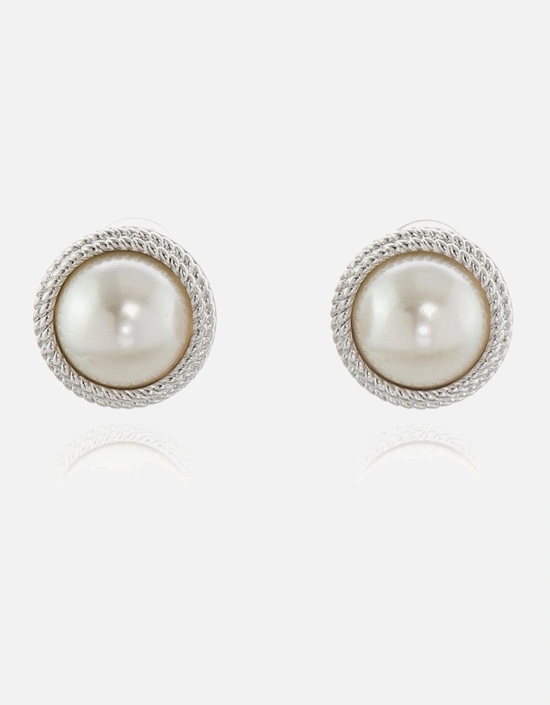 Elan Pearl Silver Clip On Earrings, 9 of 8