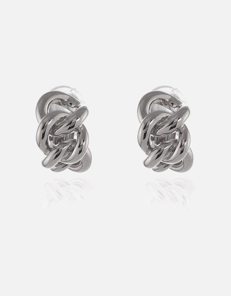 Link Silver Clip On Earrings