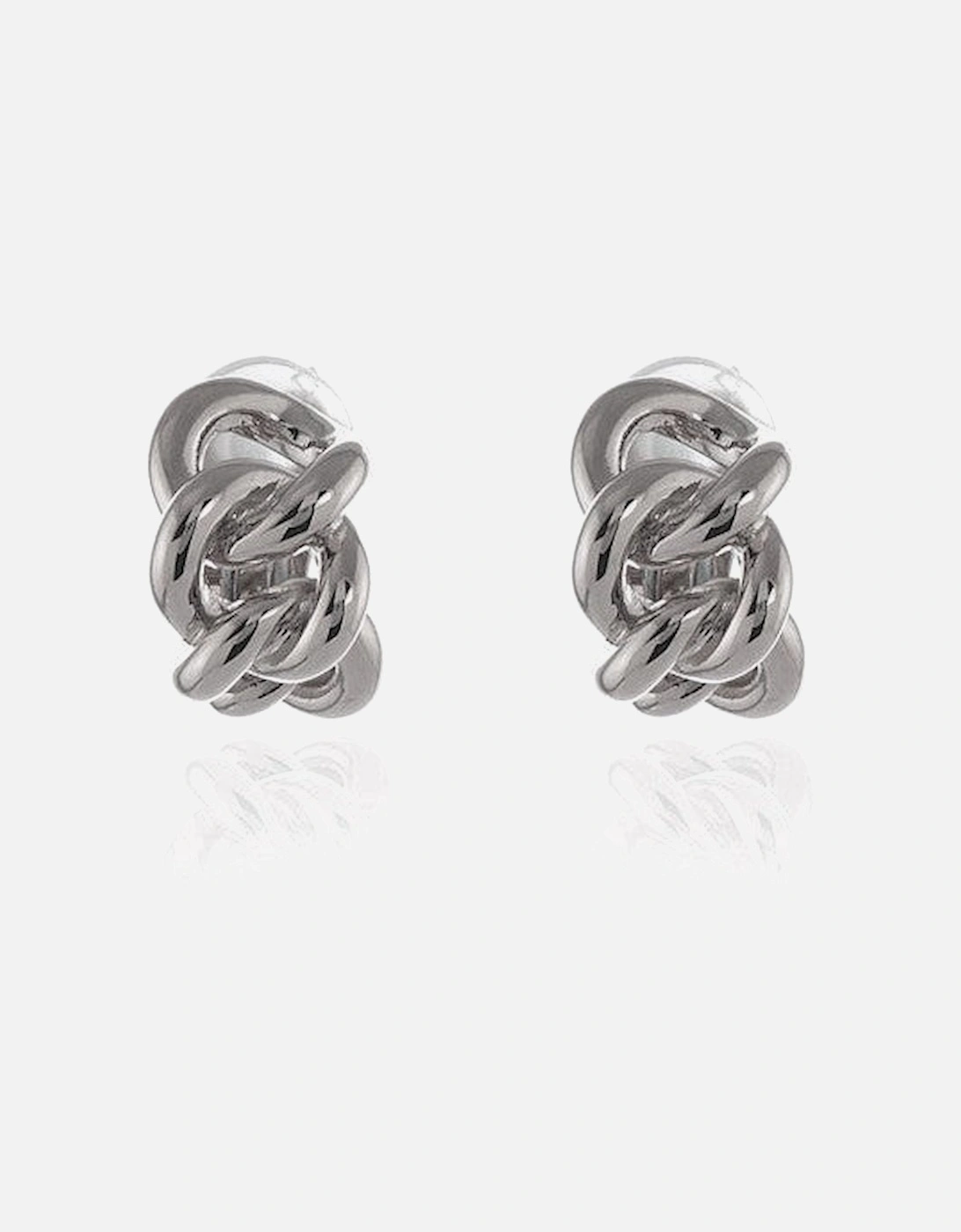 Cachet Link Clip-On Earrings Platinum Plated, 3 of 2