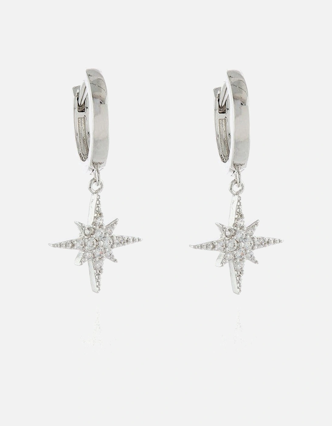 Cachet North Star CZ Earrings Platinum Plated, 3 of 2